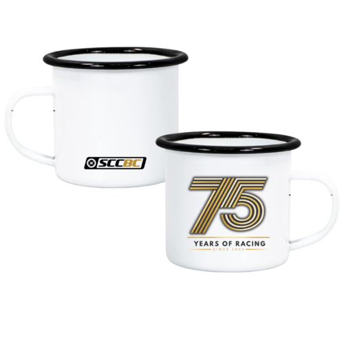 75 Years of Racing Enamel Mug