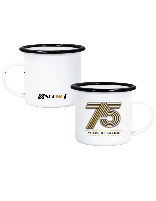 75 Years of Racing Enamel Mug